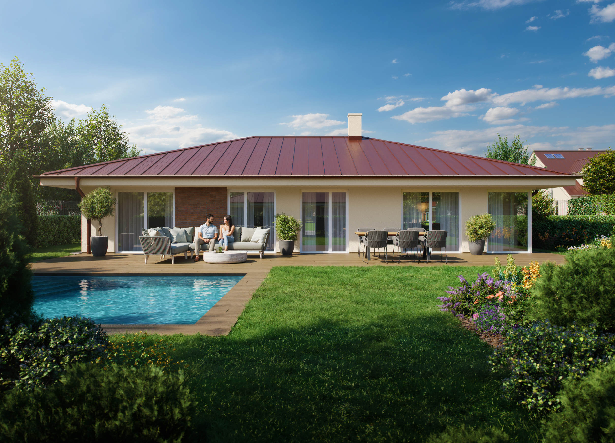 Rodinný bungalov Ekonomik s dokonalým pozemkom až 1.062 m2, Slnovrat residence